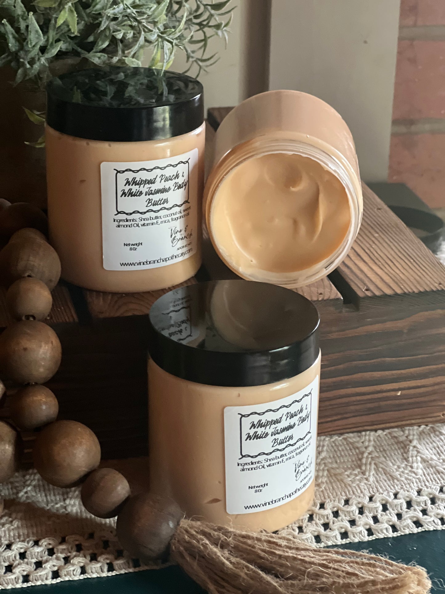 Whipped Peach & White Jasmine Body Butter